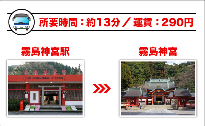 霧島神宮駅から霧島神宮_バスで行った場合の所要時間と運賃