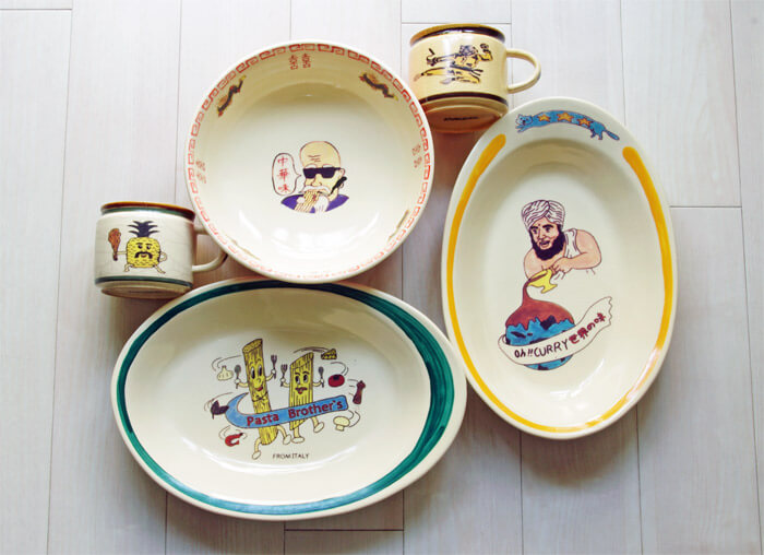 DAISAK（ダイサク）の購入作品「マグカップ、ラーメン鉢、カレー皿」