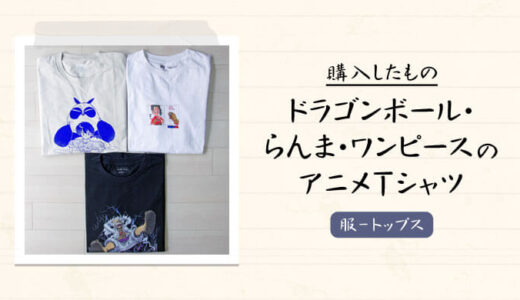 ドラゴンボール・ワンピース・らんまのアニメTシャツを購入
